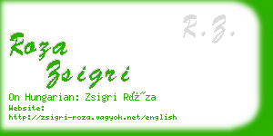 roza zsigri business card